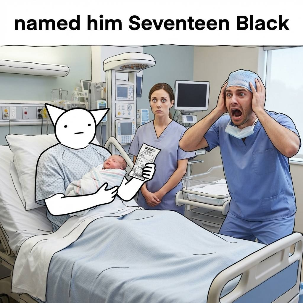named him Seventeen Black
